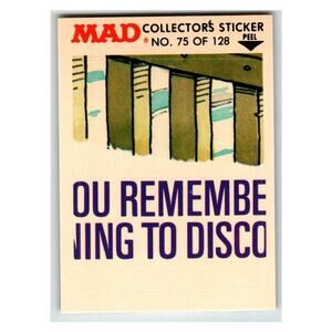 MAD Collectors Sticker No. 75 of 128 Fleer 1983